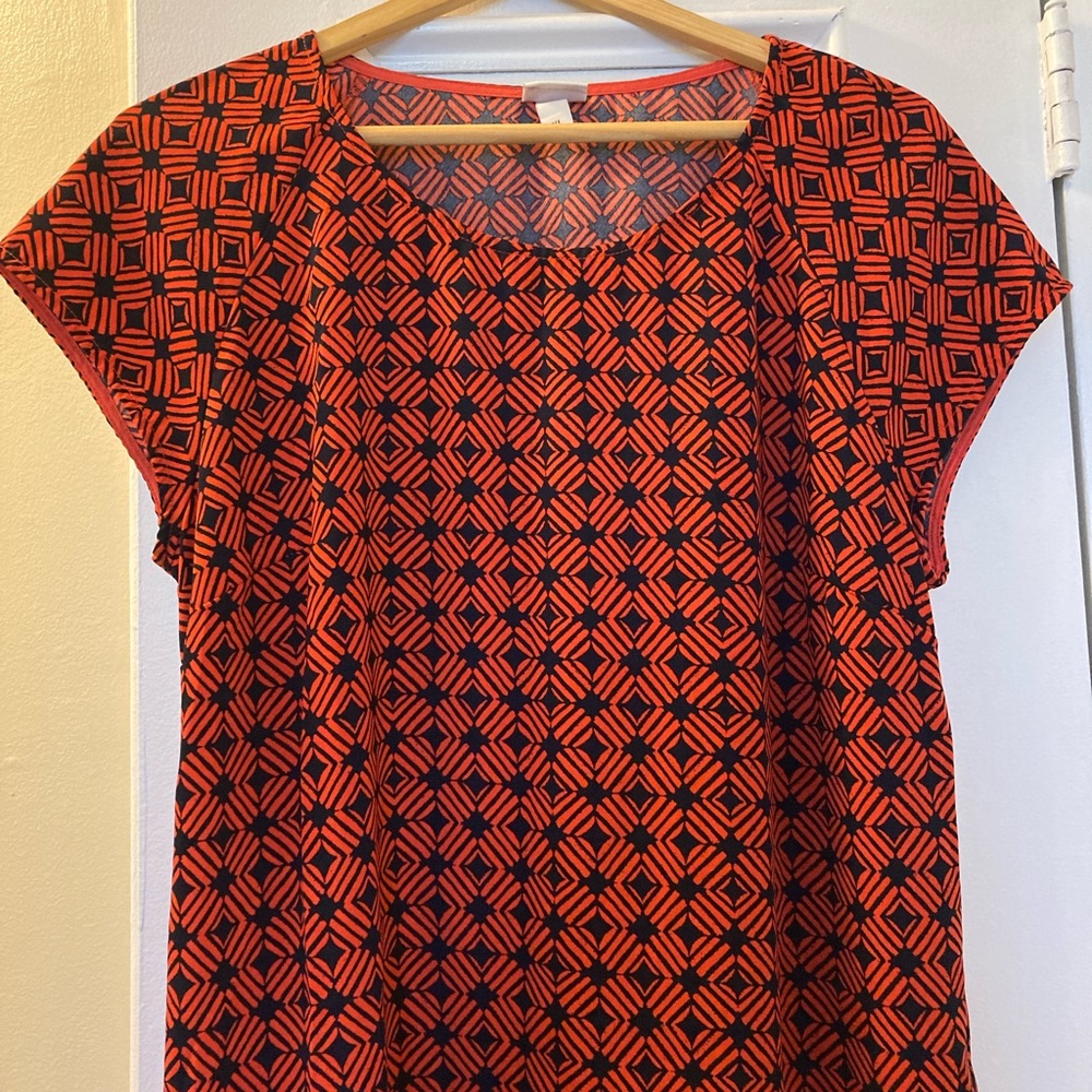 Merona Target Red Tile Print Shift Dress